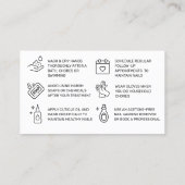 爪、 ネイル指示アフターケアカード 名刺 (裏面)