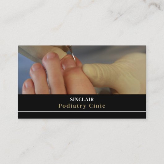 爪、 ネイル気にポートレート、ポダイアトリクニック、ポダイアトリスト 名刺 (正面)