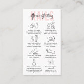 爪、 ネイル気に指示フェミニンピンクマニキュア 名刺 (正面)