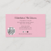 爪、 ネイル水彩ブラシストローク署名スクリプト 名刺 (裏面)