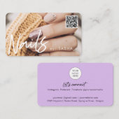 爪、 ネイル用QRコード写真名刺 名刺 (正面/裏面)