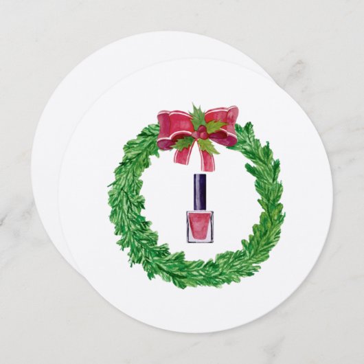 爪、 ネイル研磨リースサロン/スパカスタマイズ サンキューカード (正面/裏面)