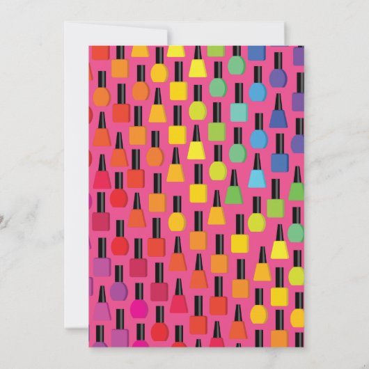 爪、 ネイル絵画ズ·ポーランドの子どもたち誕生パーティー 招待状 (裏面)