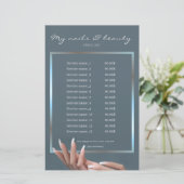 爪、 ネイル美しいサロンの背景およびフレーム価格表 (スタンド正面)