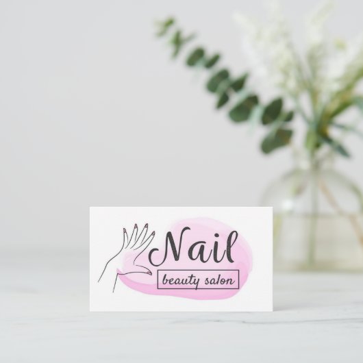 爪、 ネイル美しいサロン 名刺 (スタンド正面)