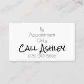 爪、 ネイル美しいサロン 名刺 (裏面)