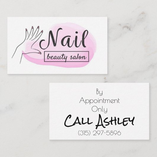 爪、 ネイル美しいサロン 名刺 (正面/裏面)