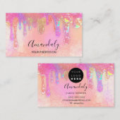 爪、 ネイル美しいロゴソープホログラフドリップ化粧品 名刺 (正面/裏面)