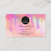 爪、 ネイル美しいロゴソープホログラフドリップ化粧品 名刺 (裏面)