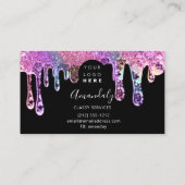 爪、 ネイル美しいロゴ滴下自筆証黒石鹸 名刺 (裏面)