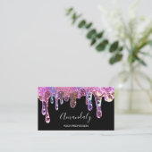 爪、 ネイル美しいロゴ滴下自筆証黒石鹸 名刺 (スタンド正面)