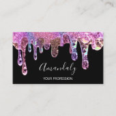 爪、 ネイル美しいロゴ滴下自筆証黒石鹸 名刺 (正面)