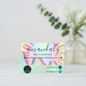 爪、 ネイル自筆証書オンラインショップありがとうショッピング 名刺 (スタンド正面)