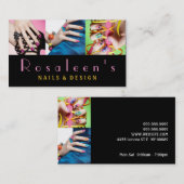 爪、 ネイル、サロン、スパ、美しい名刺 名刺 (正面/裏面)