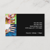 爪、 ネイル、サロン、スパ、美しい名刺 名刺 (裏面)