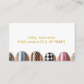 爪、 ネイル、サロン、スパ、美しい名刺 名刺 (裏面)