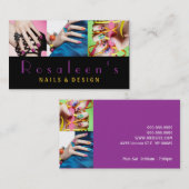 爪、 ネイル、サロン、スパ、美しい名刺 名刺 (正面/裏面)