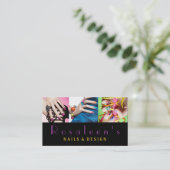 爪、 ネイル、サロン、スパ、美しい名刺 名刺 (スタンド正面)