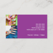 爪、 ネイル、サロン、スパ、美しい名刺 名刺 (裏面)