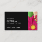 爪、 ネイル、サロン、スパ、美しい名刺 名刺 (裏面)