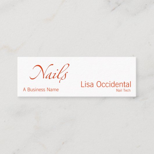 爪、 ネイル スキニー名刺 (正面)