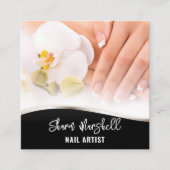 爪、 ネイル&フランスのオーランズマニキュアペディキュアサロン スクエア名刺 (正面)