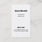 爪、 ネイル&フランスのオーランズマニキュアペディキュアサロン 名刺 (裏面)