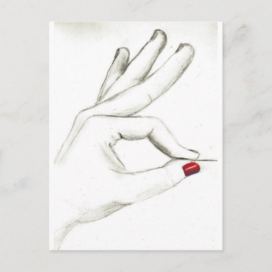 爪、 ネイル ポストカード (正面)