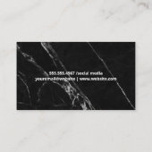 爪、 ネイル |レッド爪、 ネイルポーランドとブラシ |黒い大理石 名刺 (裏面)