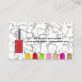 爪、 ネイル |レッド爪、 ネイルポーランドフロー |色彩の鮮やか爪、 ネイル 名刺 (裏面)