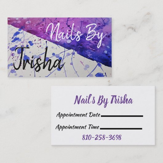 爪、 ネイル 予約カード (正面/裏面)