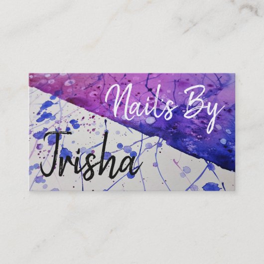 爪、 ネイル 予約カード (正面)