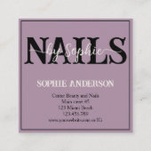 爪、 ネイル(写真カスタム別) スクエア名刺 (正面)
