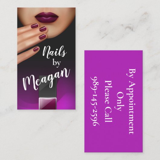 爪、 ネイル 名刺 (正面/裏面)