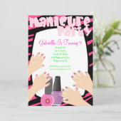 爪、 ネイル、爪、 ネイル、爪、 ネイルマニキュアスパ誕生会 招待状 (スタンド正面)