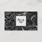 爪、 ネイル |美しいサロンロイヤリティカードブラックバラ ロイヤリティカード (裏面)