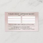 爪、 ネイルby文字ロゴスケッチブラックon Magnolia Pink 名刺 (裏面)