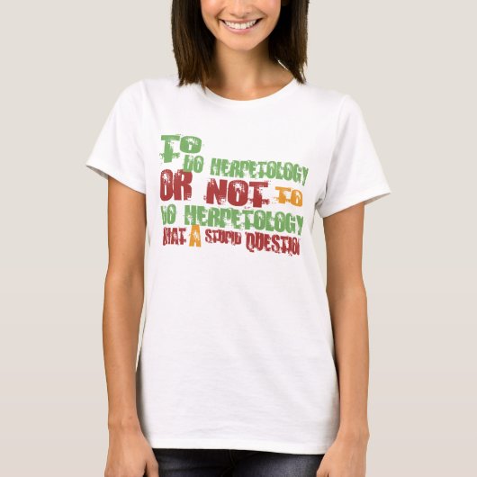 爬虫両棲類学をするため Tシャツ (正面)