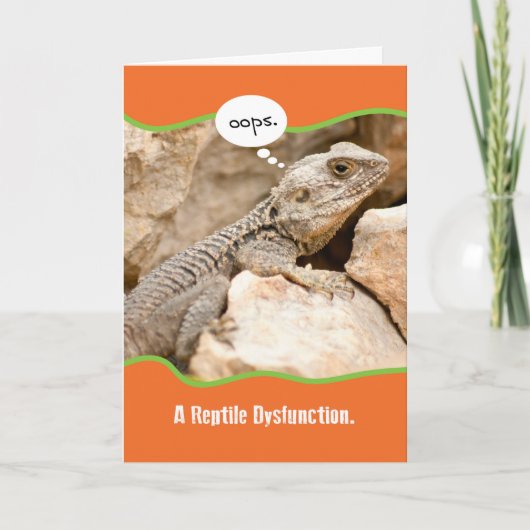 爬虫性おもしろい機能障害の遅れた誕生日 カード (正面)