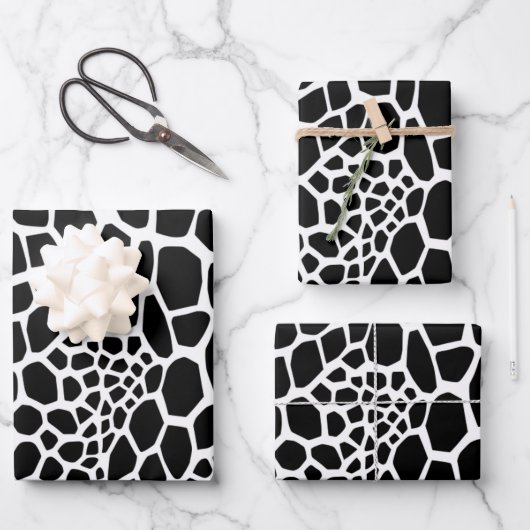 爬虫性アニマルプリント ラッピングペーパーシート (正面)