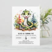 爬虫性モダンお祝い誕生日 招待状 (スタンド正面)