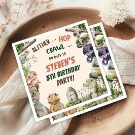 爬虫性子供の誕生日パーティー スタンダードカクテルナプキン