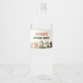 爬虫性子供の誕生日パーティー ペットボトルラベル (正面)