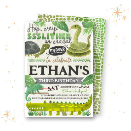 爬虫性子供の誕生日招待状 招待状