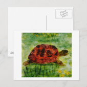 爬虫性絵画動物亀 ポストカード (正面/裏面)