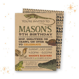 爬虫性誕生日招待状 招待状