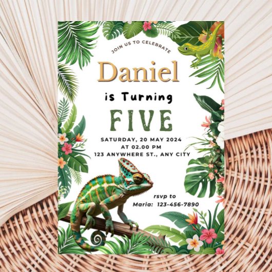 爬虫性誕生日招待状 招待状