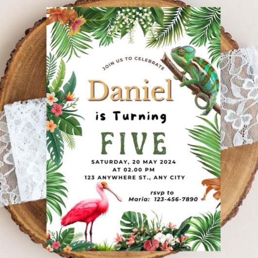 爬虫性誕生日招待状 招待状