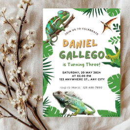 爬虫性誕生日招待状 招待状