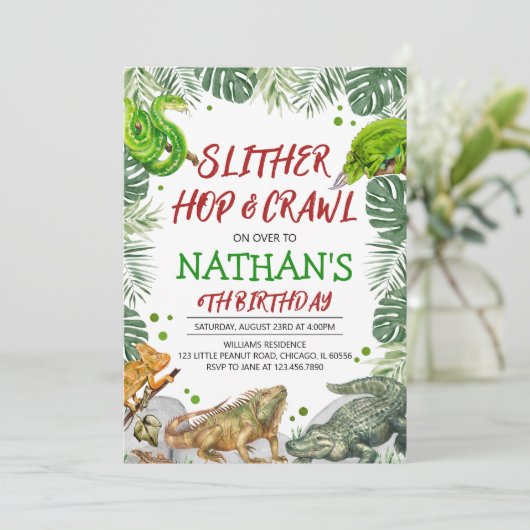 爬虫性誕生日 招待状 (スタンド正面)